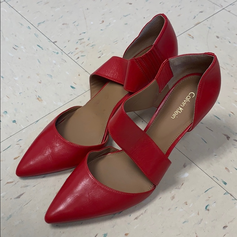 Size 8.5 Calvin Klein Red Heels